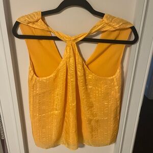 Frame Denim Yellow Textured Tank Top